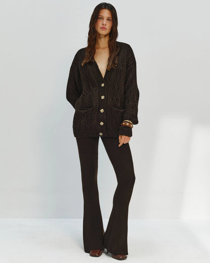 Cardigan oversized Knitted CHOCO