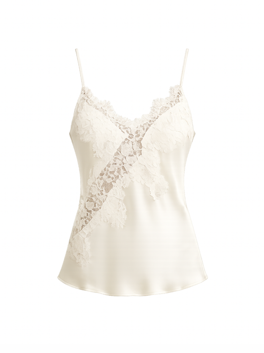 Top satén Lace CREAMY