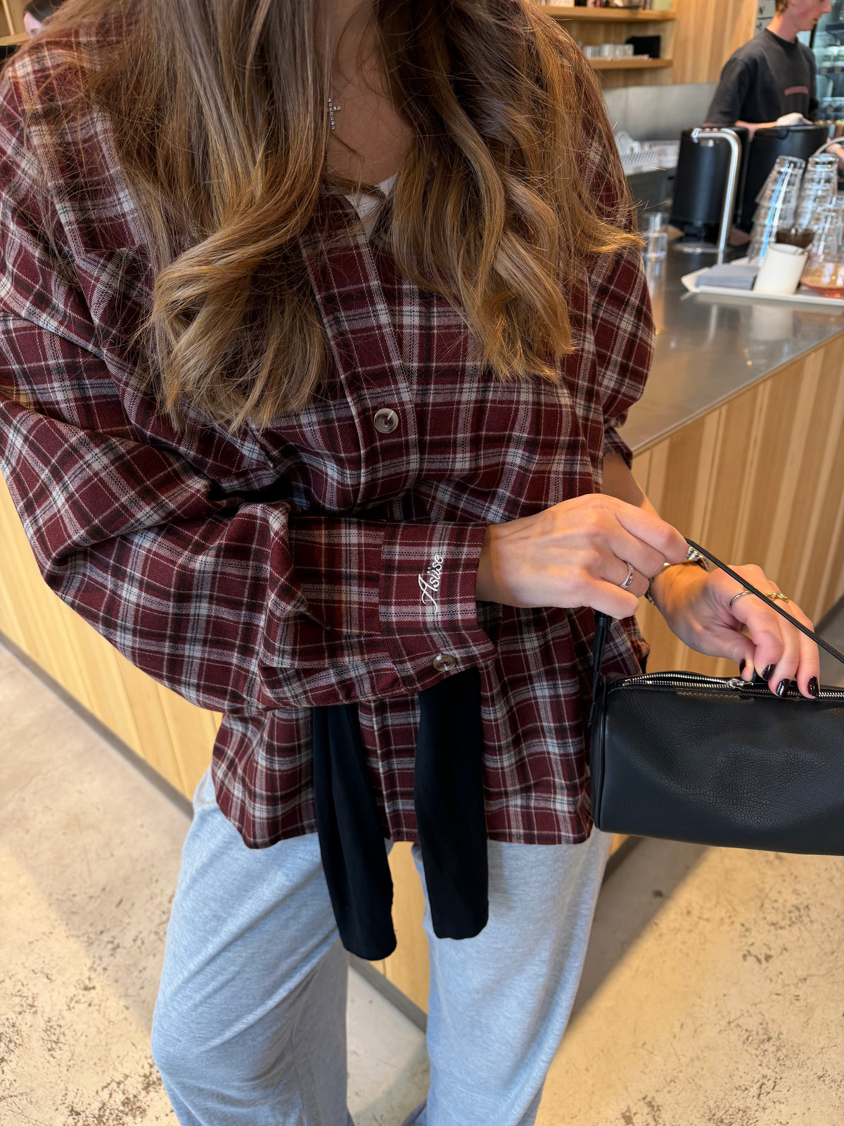 Oversized Shirt asiise BURGUNDY