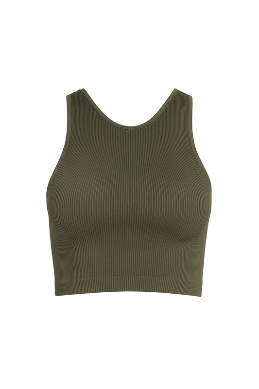 Green Ribbed TOP