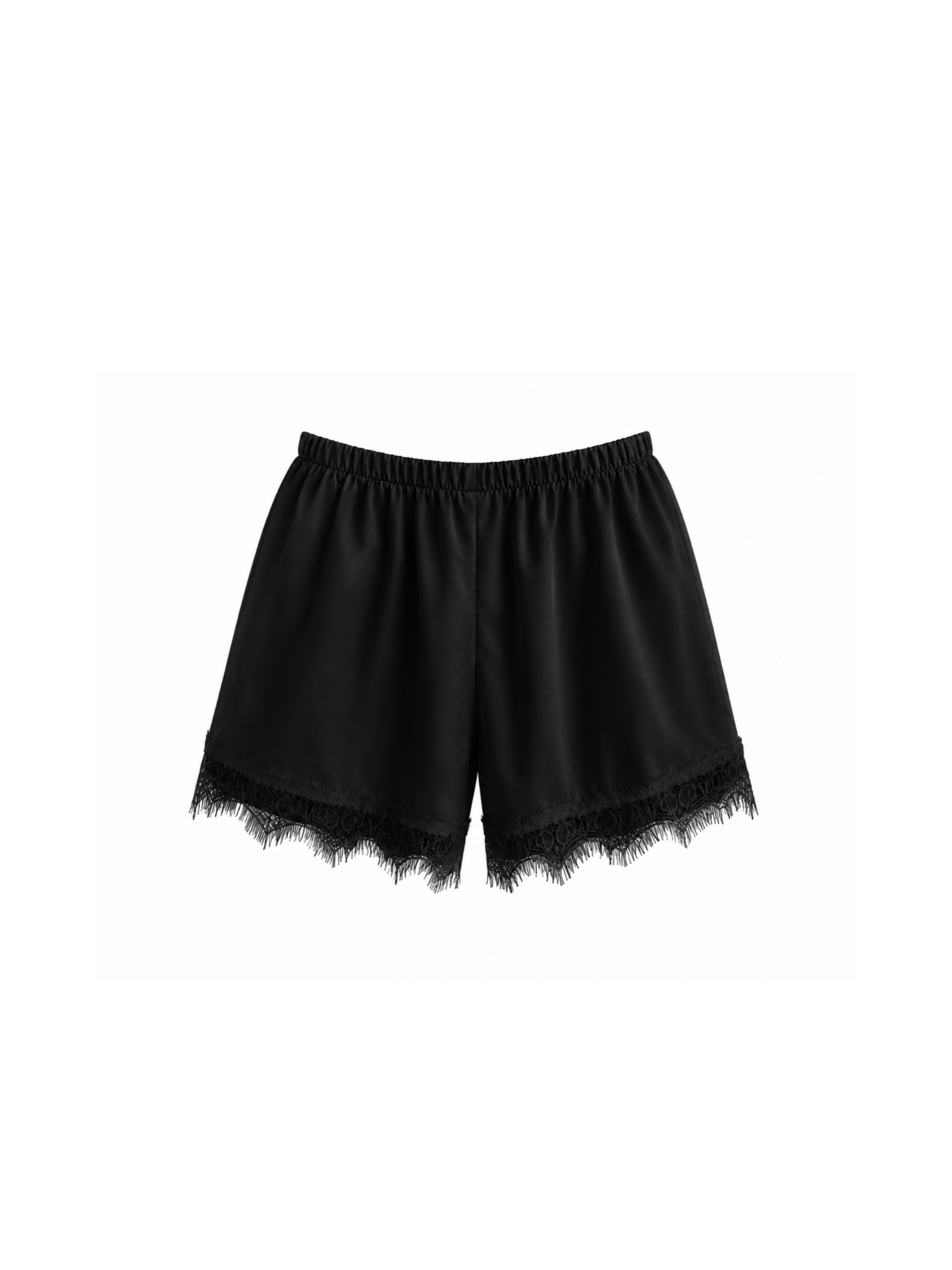 Shorts satén Boho BLACK