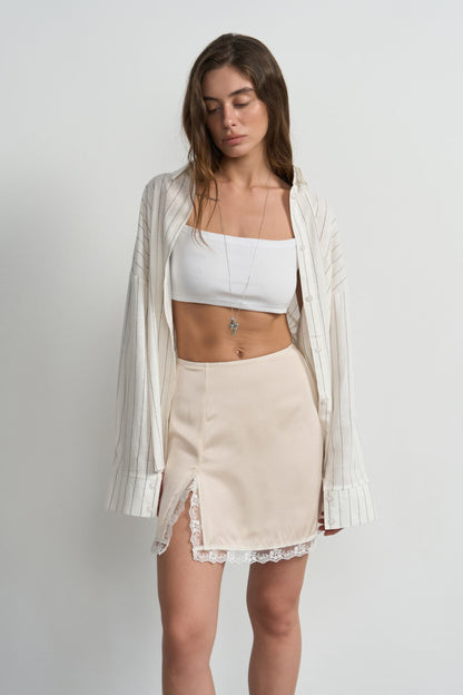 Satén skirt BEIGE