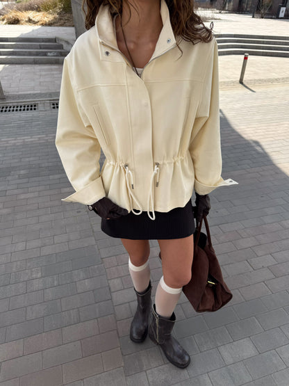 Cotton Denim Jacket BUTTER YELLOW