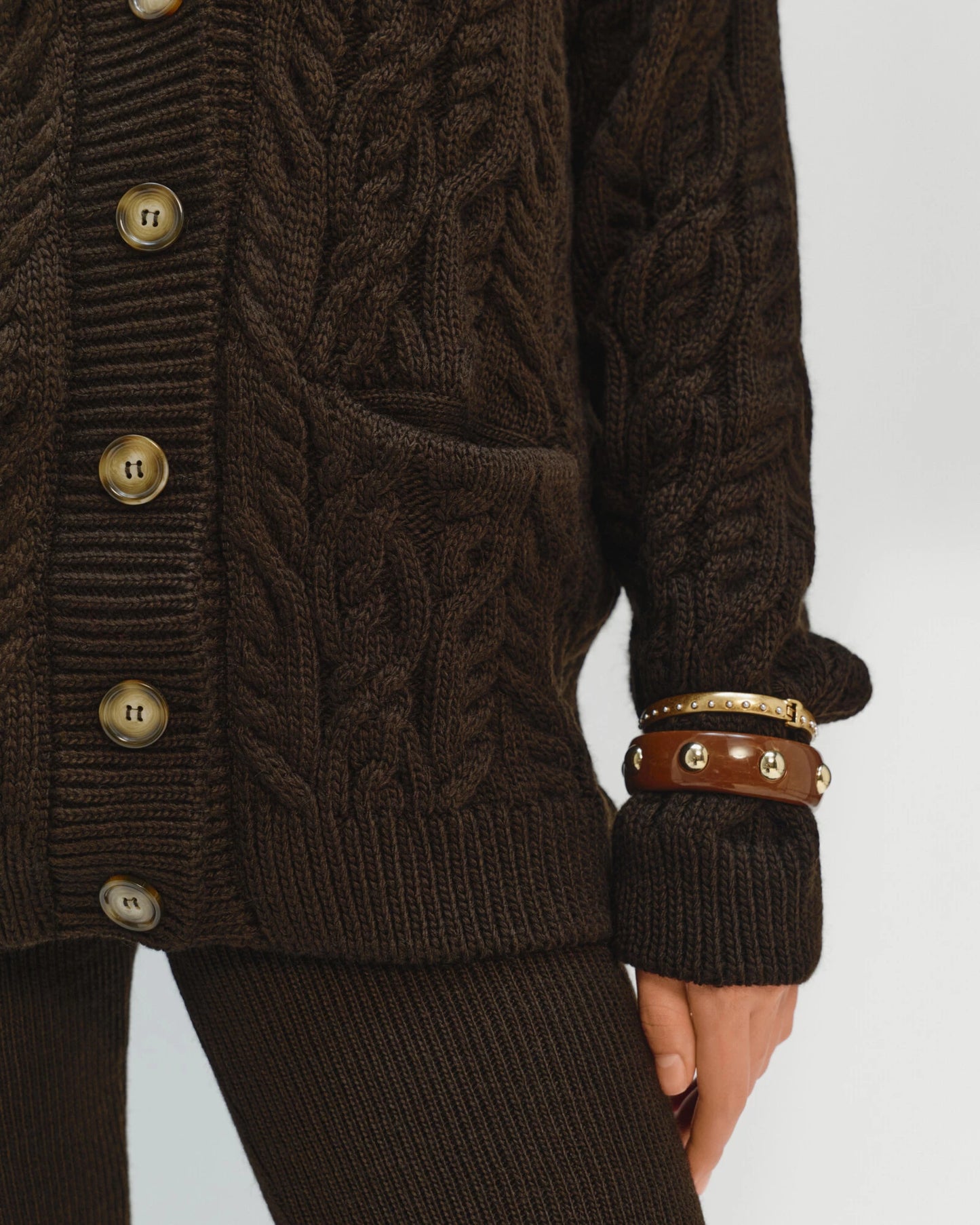 Cardigan oversized Knitted CHOCO