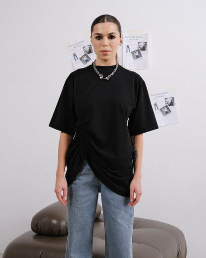 T-shirt asymmetry BLACK