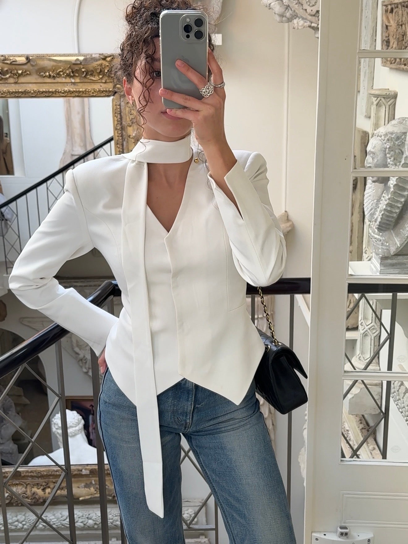 Jacket Office Chic WHITE/BLACK