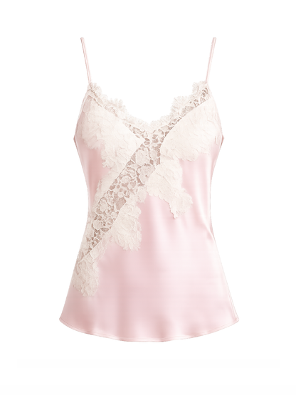 Top satén Lace BABY PINK