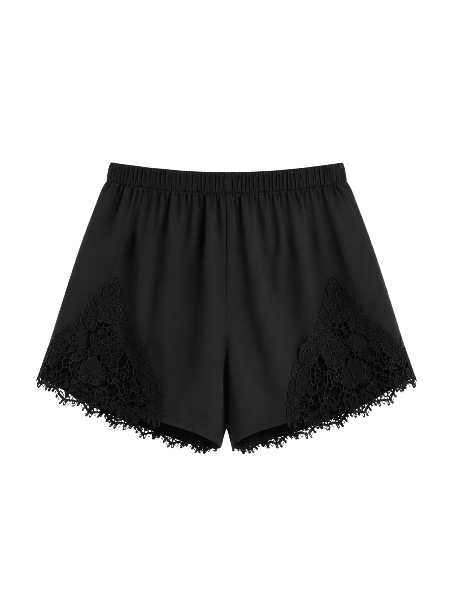 Shorts satén Lace BLACK