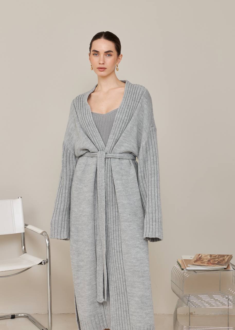 Knitted Cardigan maxi GRAY