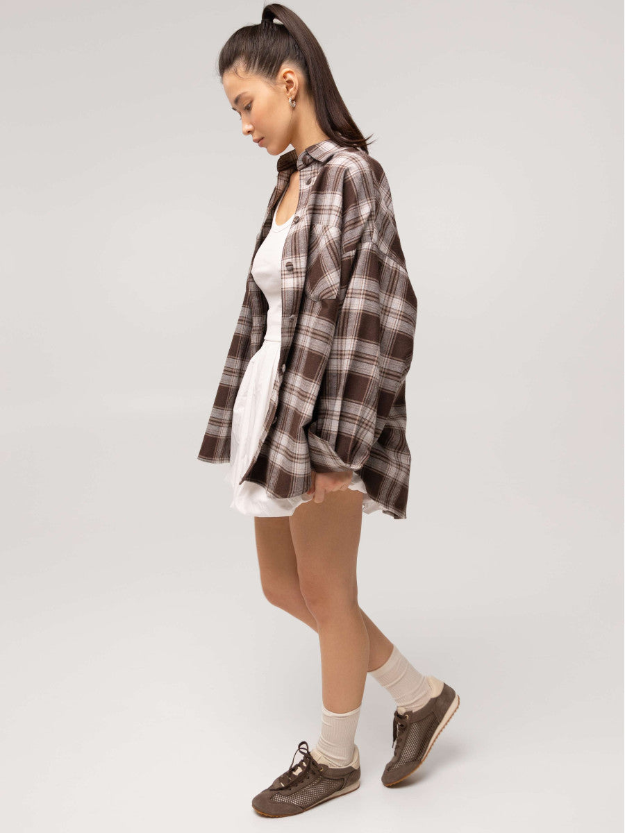 Plaid shirt BROWN