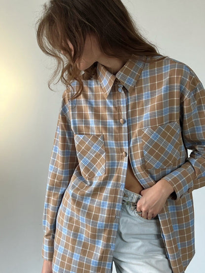 Plaid shirt CAMEL