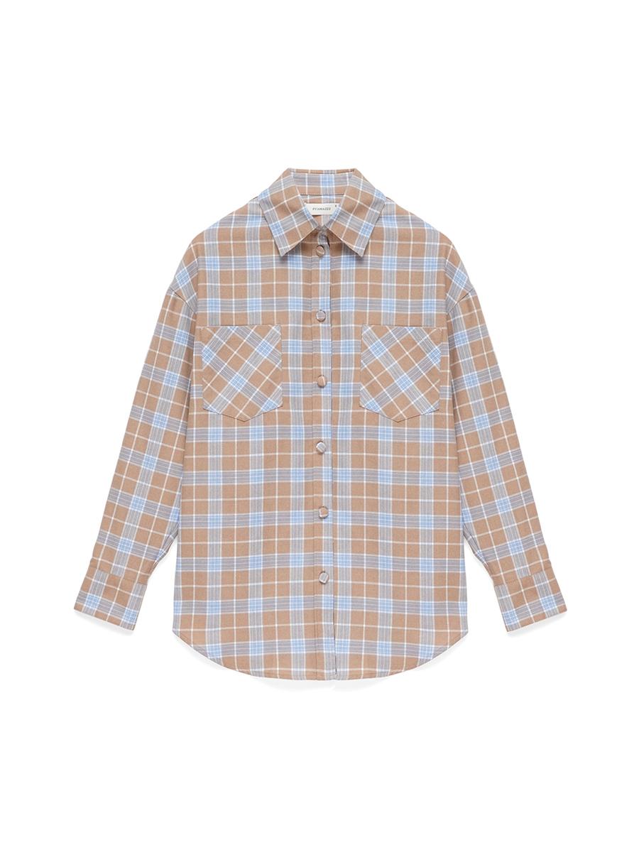 Plaid shirt CAMEL