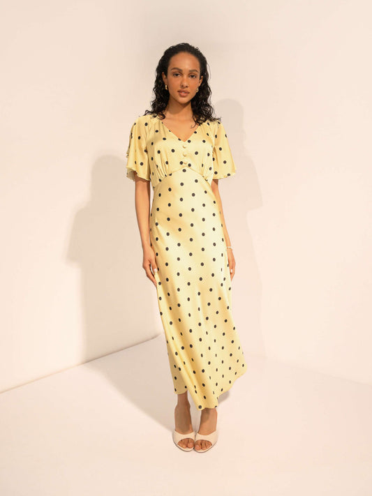 Dress Yellow Polka-Dot