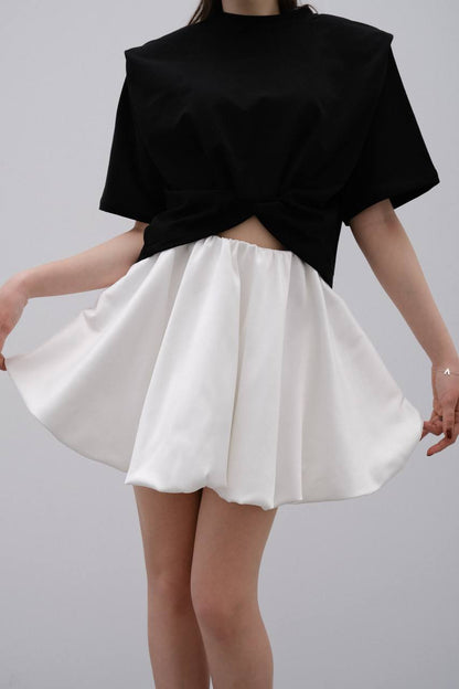 Satén skirt WHITE