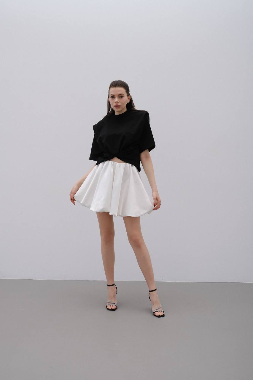 Satén skirt WHITE