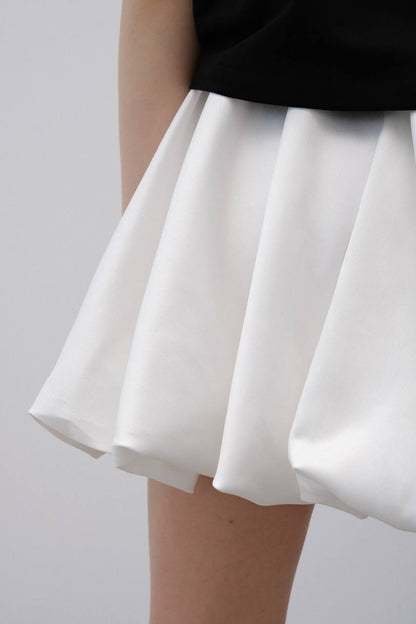 Satén skirt WHITE